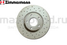 Диски тормозные FR для Mazda 3 (BK/BL) (2.0) (ПЕРФ.) (ZIMMERMANN)