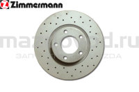 Диски тормозные FR для Mazda 3 (BK;BL) (2.0) (ПЕРФ.) (ZIMMERMANN) 370307752  