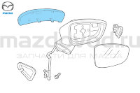 Крышка правого зеркала для Mazda 3 (BM) (41W) (MAZDA) BHP1691N151 