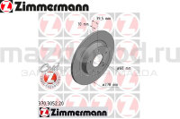 Диски тормозные задние для Mazda 6 (GJ/GL) (ZIMMERMANN) 370305220