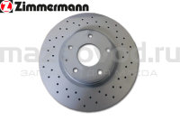 Диски тормозные передние для Mazda 6 (GJ/GL) (ПЕРФ.) (ZIMMERMANN) 370305052