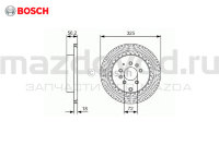 Диски тормозные задние для Mazda CX-9 (TB) (BOSCH) 0986479C30 