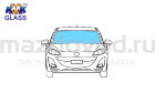 Стекло лобовое для Mazda 3 (BL) (W/HWS; W/O RS) (08-13) (KMK GLASS)