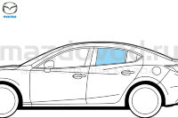 Стекло боковое заднее левое для Mazda 3 (BK) (MAZDA) BP4K73511A BP4K73511B 