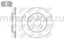 Диски тормозные RR для Mazda 5 (CR/CW) (R16) (NiBK)