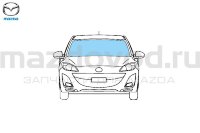 Стекло лобовое для Mazda 3 (BL) (W/O HWS; W/RS) (08-11) (MAZDA) BBR563900F9P BBR163900C BBR563900A BBR563900B BBR563900C BBR563900E BBR563900F