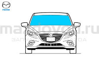 Стекло лобовое для Mazda 3 (BK) (W/RS) (03-06) (MAZDA) BP4R63900D BP4R63900C