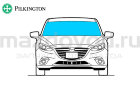 Стекло лобовое для Mazda 3 (BK) (W/RS) (03-06) (BENSON)