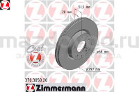Диски тормозные передние для Mazda CX-5 (KE) (ZIMMERMANN) 370305020