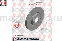Диски тормозные передние для Mazda 6 (GH) (ZIMMERMANN) 370308320