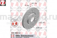 Диски тормозные передние для Mazda 6 (GH) (ZIMMERMANN) 370308352