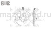 Диски тормозные передние для Mazda CX-9 (TB) (NiBK) RN1503 