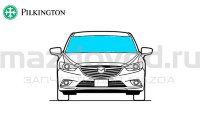 Стекло лобовое для Mazda 6 (GG) (W/RS) (05-08) (PILKINGTON) 5164AGNMW1P