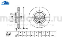Диски тормозные FR для Mazda CX-9 (TB) (ATE) 24012802331 