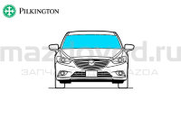 Стекло лобовое для Mazda 6 (GG) (02-05) (PILKINGTON) 5164AGNW