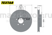 Диски тормозные передние для Mazda 3 (BM/BN) (1.5/1.6) (TEXTAR) 92267503