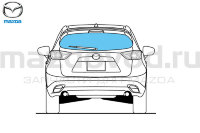 Стекло заднее для Mazda CX-5 (KE) (MAZDA) KD2W63930A9D KD2W63930 KD2W639309D  KD2W63930A