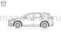 Стекло задней левой двери (форточка) для Mazda CX-5 (KE) (MAZDA) KA0H73661A9D KA0H73661A KA0H736619D KA0H73661 KD4773661A9D KD4773661A KD4773661 KD47736619D