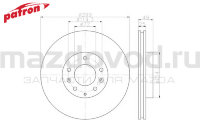 Диски тормозные передние для Mazda 6 (GH) (PATRON) PBD1515 